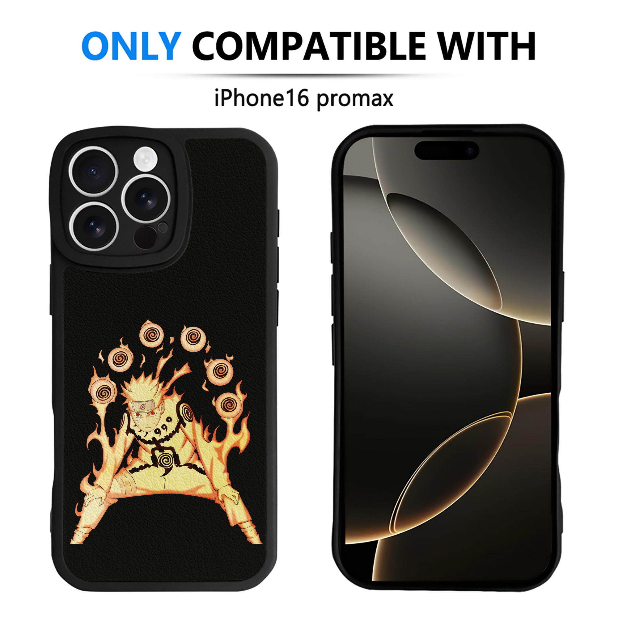 （画像用） NARUTO -ナルト- うずまき ナルト Uzumaki Naruto 【iPhone 16シリーズ対応】シリコンスマホケース（レザー調） 材質：シリコン